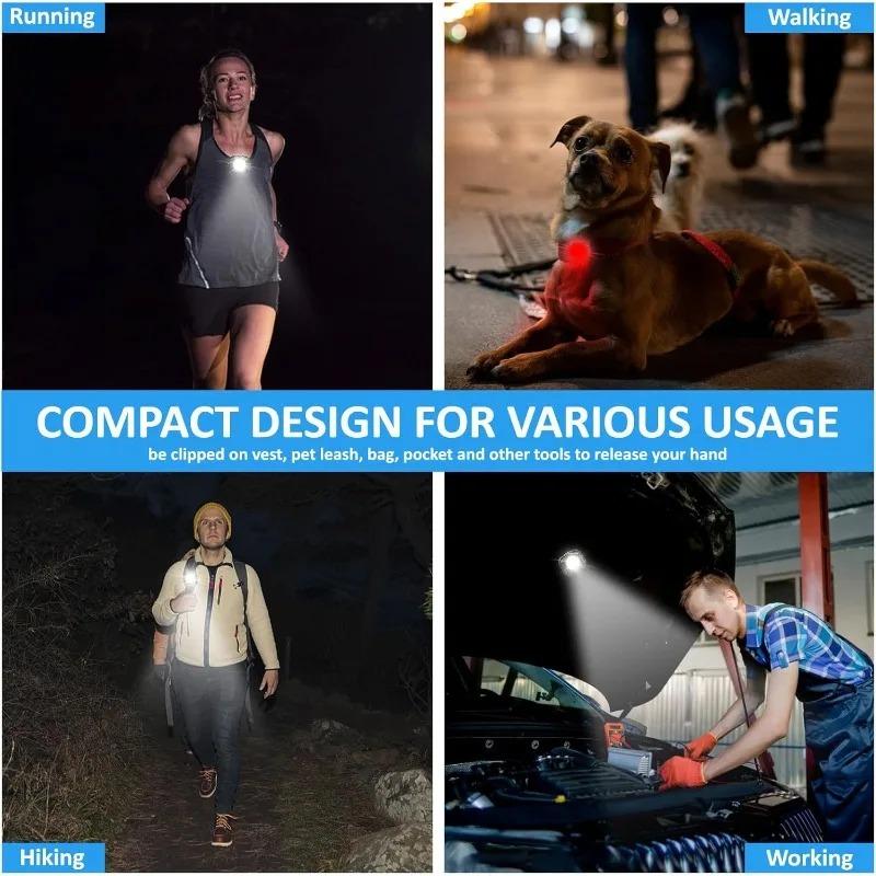 Portable LED Wrist Light Mini Flashlight USB Rechargeable Watch Lamp Wrist Lighting Torch Flashlight Outdoor Sport Running Light