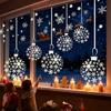 Yousheng Christmas Snowflake Window Clings Large White Snowflake Window Stickers Winter PVC Decals for Glass Indoor Holiday Decoration