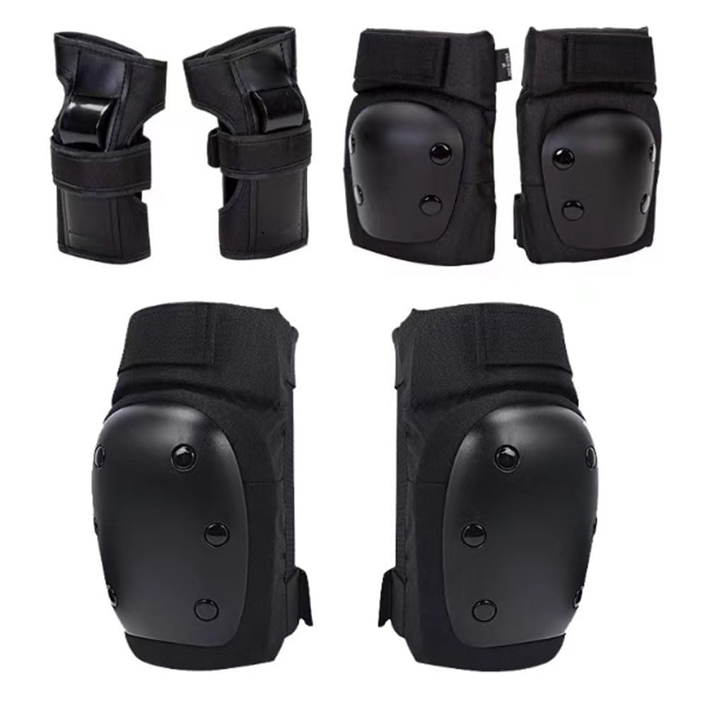 Cycling Knee Pads for Adults and Prevents Protects and Kick and Includes a Storage Available in Black and Sizes and M 6-Piece Kids, Injuries, Wrists,