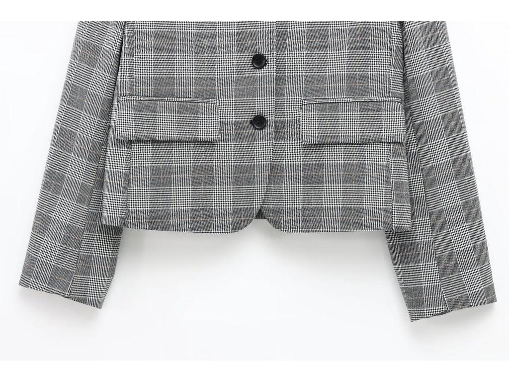 2025 Spring Women's European & American V-neck Single-breasted Casual Suit