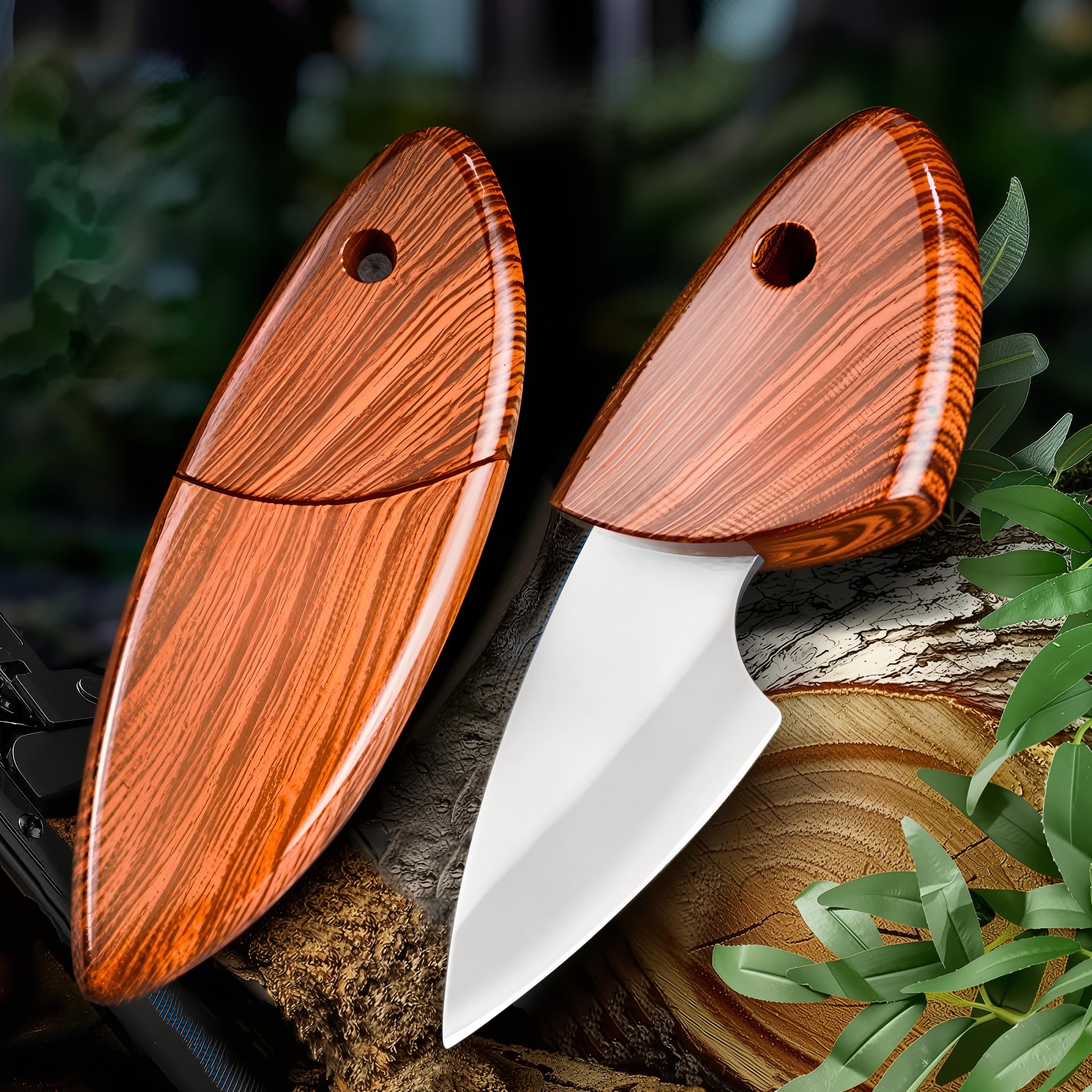 Llaveros, cuchillo afilado de acero inoxidable, útil portátil, 1 cuchillo de bolsillo creativo de acero inoxidable, mini cuchillo de fruta,