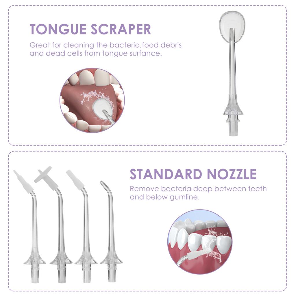 Oral Irrigator tooth scaler 3-speed adjustment Water Flosser Portable Dental Water Jet 350ML IPX6 Waterproof Teeth Cleaner
