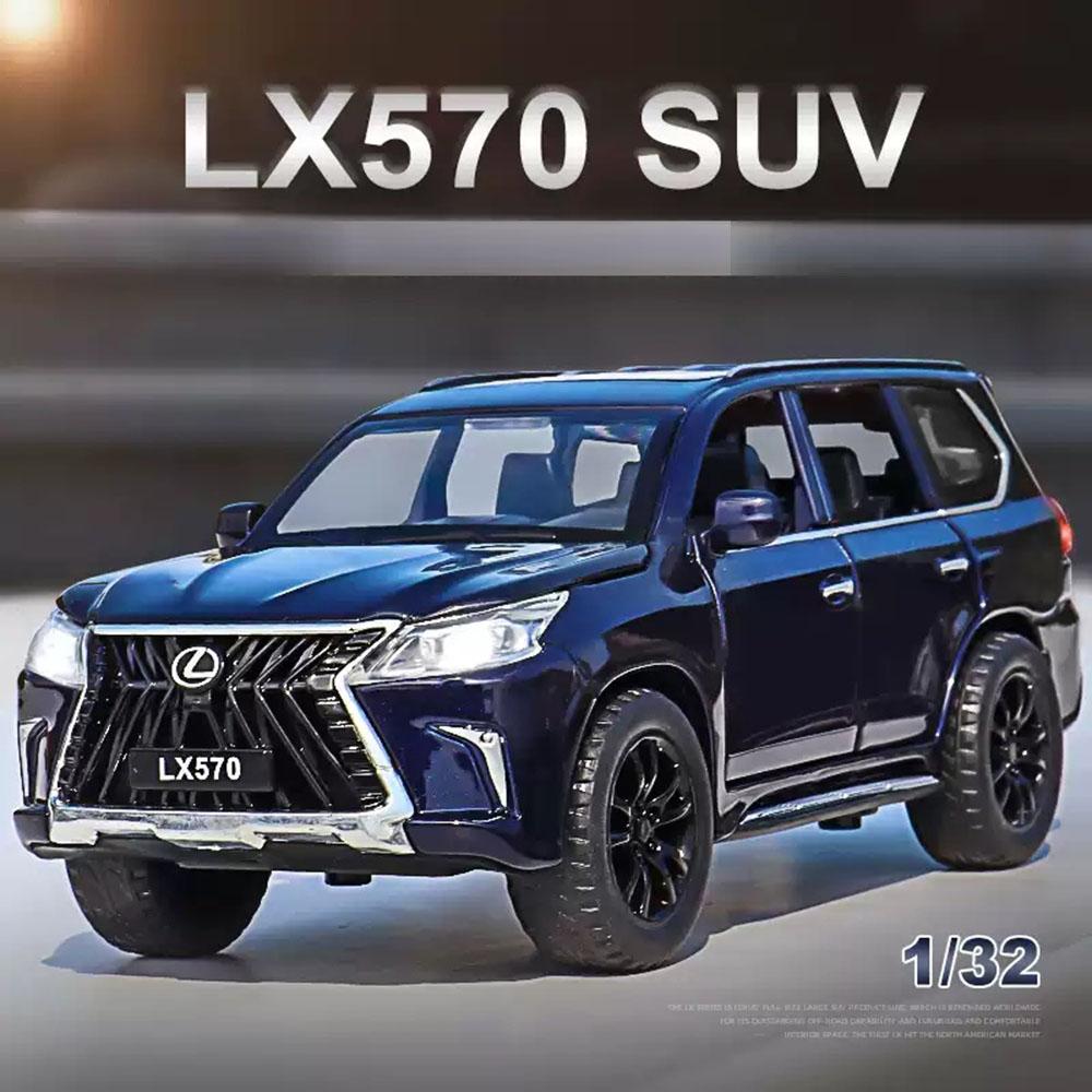1:32 Lx570 Lm300h Modell Spielzeug Diecast Legierung Auto 6 Türen zu öffnen Sound Licht Rückzug Miniatur Fahrzeuge Kinder Freunde Feiertagsgeschenke