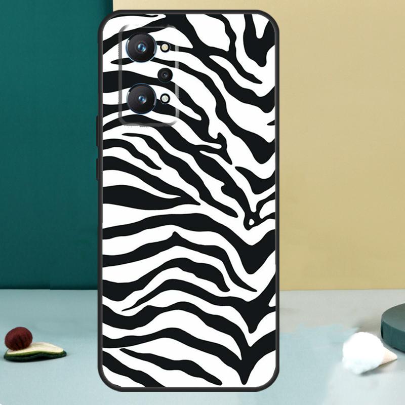 Zebra Skin Print For Realme GT 6T 5 6 GT 7 Pro C67 C75 C61 C55 C53 C51 C21Y C25S 10 11 12 13 14 Pro Plus Case