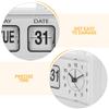 Flip Desk Clock with Manual Date Adjustment Vintage Style Calendar Display for Kids Bedroom Study Room Office Desktop Decorative