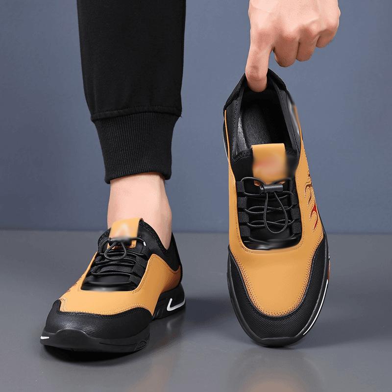 2025 spring new men's shoes shallow mouth board shoes men's casual shoes popular British style foreign trade explosion yellow brown none