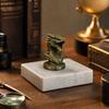 Dragon Head Figurine, 3D Printed Fantasy Dragon Head Statue, Mythical Animal Sculpture for Home Office Desk Decor, Gift for Collectors