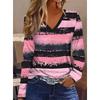 Women's Tunic Ombre Fashion Casual Long Sleeve Crew Neck Long Tops Daily Print Black Blue Dark Green Spring