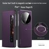 Honor MagicV6/V5 Phone Case: New Kevlar Magnetic Smart Flip Cover with Full Lens Protection.
