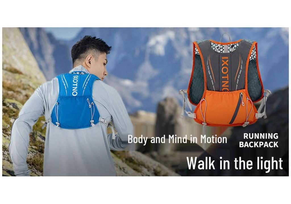 5L Hydration Backpack for Men and Women - Double Shoulder Running and Cycling Pack