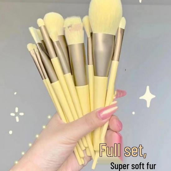 New Green 13-Piece Makeup Brush Set: Super Soft Brushes for All Seasons