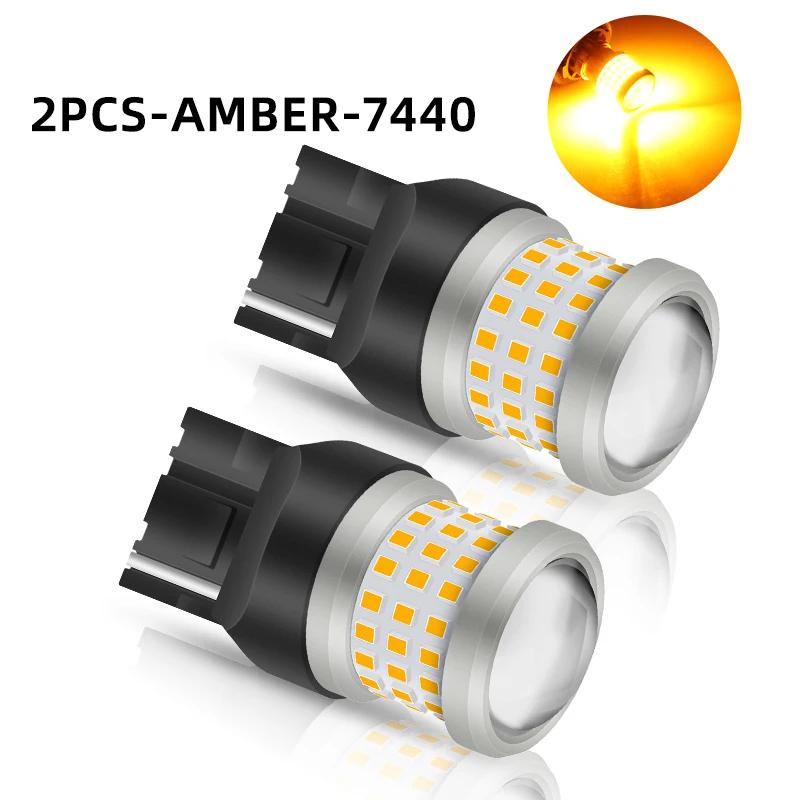 2pcs P21/5W 1157 BAY15D LED Bulbs Car Turn Signal Light 7440 7443 Canbus 12V Red Parking Light MOTOR Brake lights DRL 12-80V