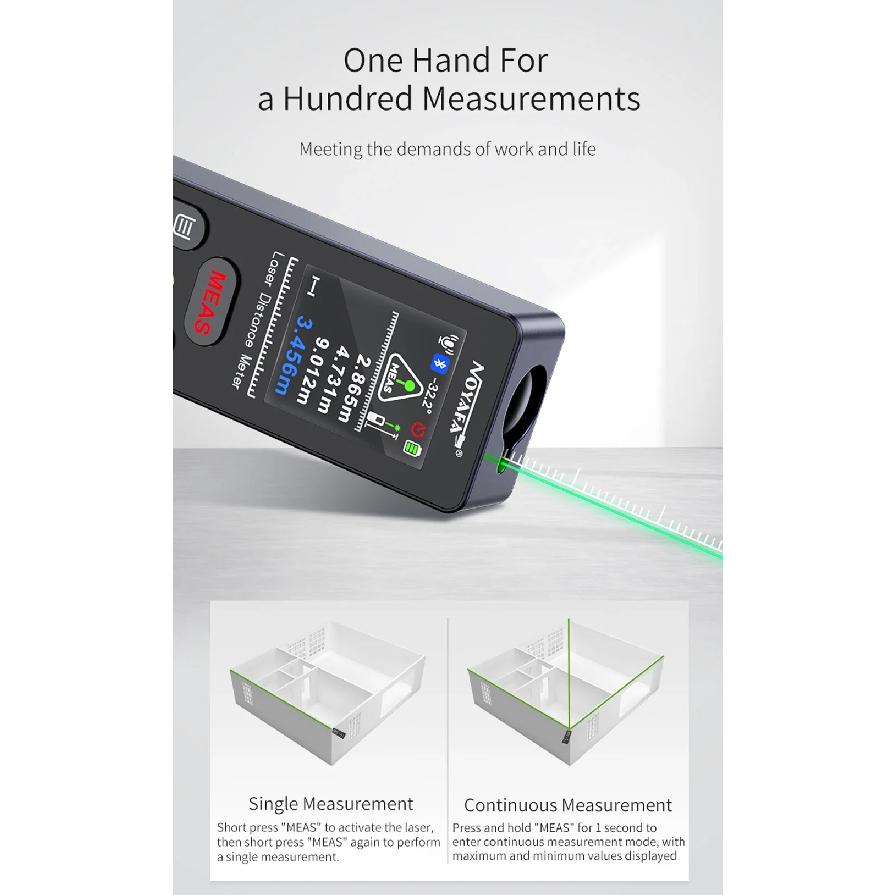 NOYAFA NF-277 Range finder Green Light Laser Distance Meter Professional Laser Meter with Laser Rangefinders tools