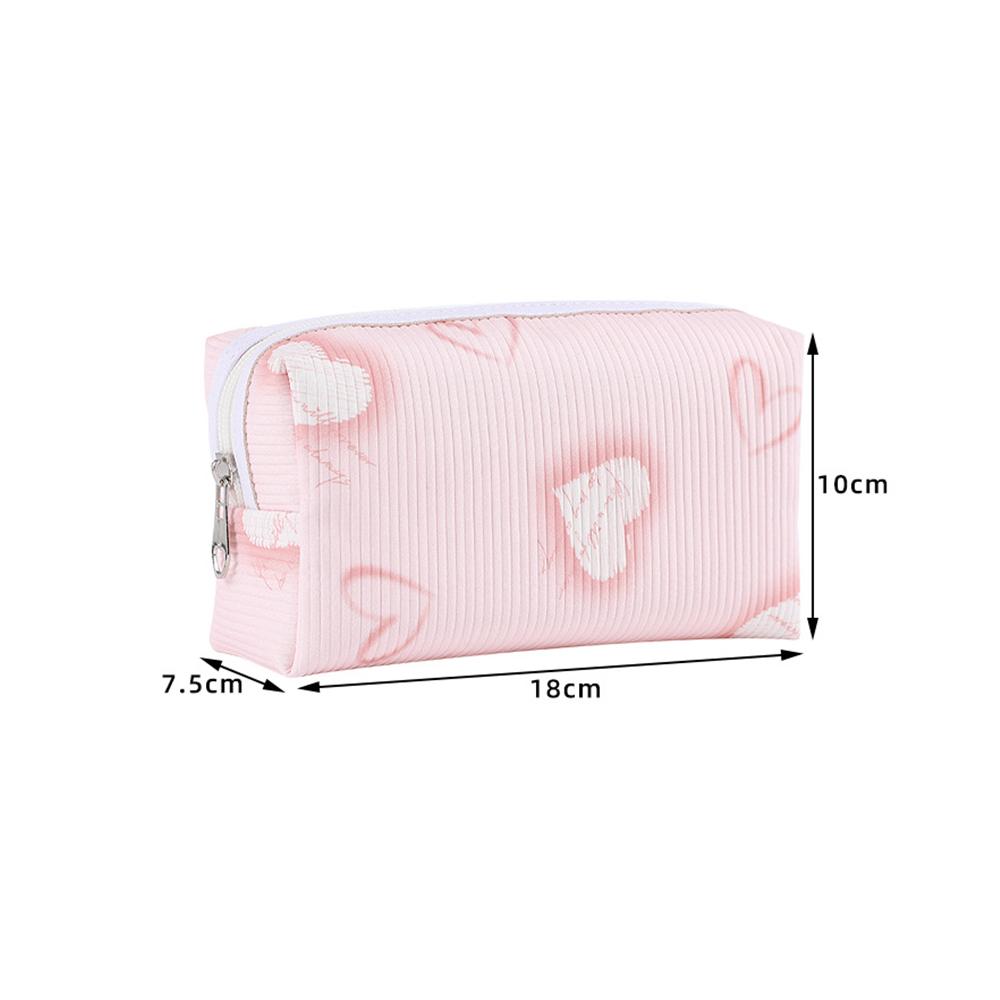 Pencil Case Love Print Lipstick Case Organizer Kawaii Cosmetic Bag For Students Everyday Use Travel