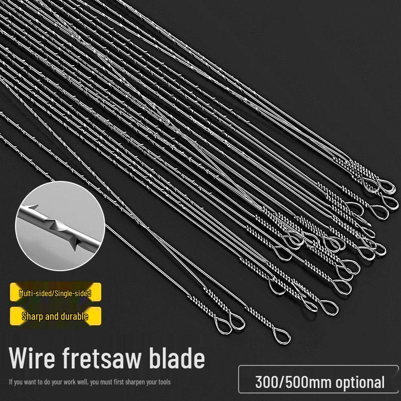 300mm Fine Tooth Steel Fret Saw Blades for Woodworking – Ideal for DIY Small Curve Cutting