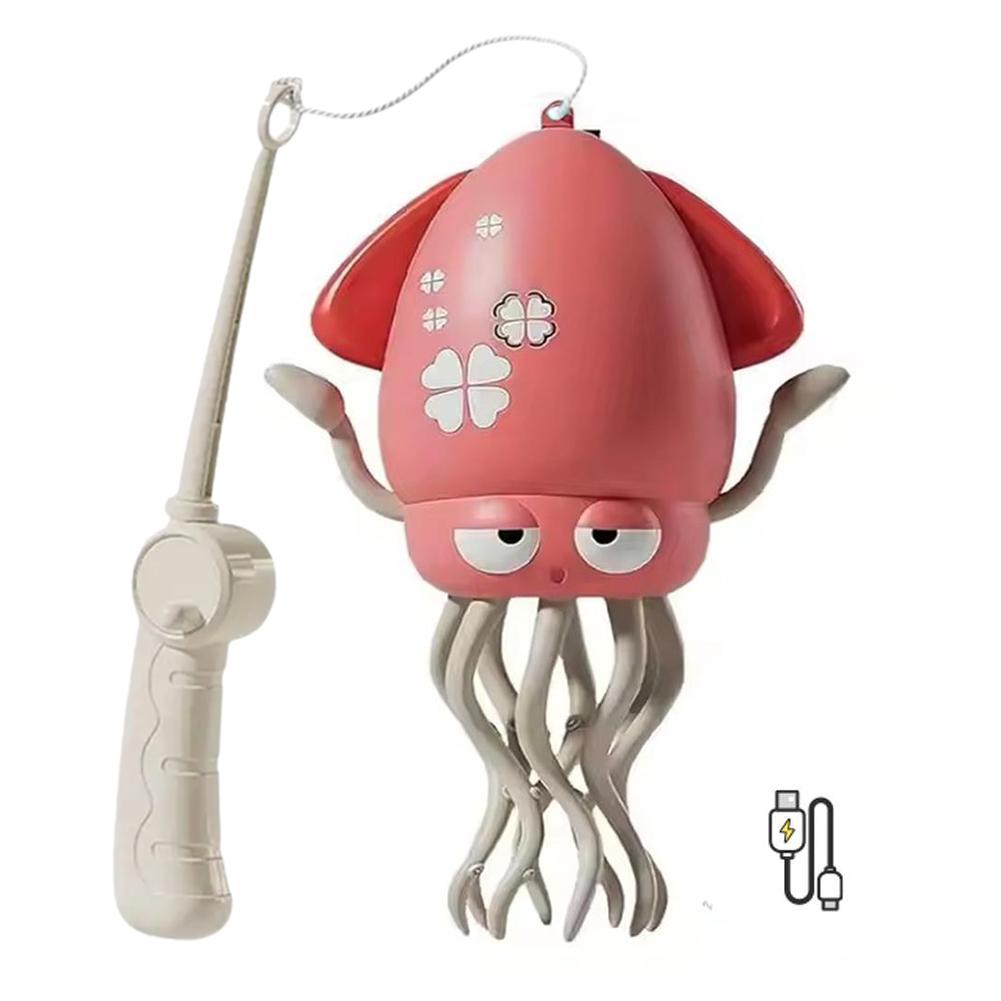 Electric Dancing Squid Auto-Sensing Obstacle Avoidance Electronic Pet with Music and Light Rechargeable Interactive Toy Gifts