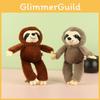 Cozy Brown And Light Gray Plush Sloth Doll For Keychains And Bag Accessories