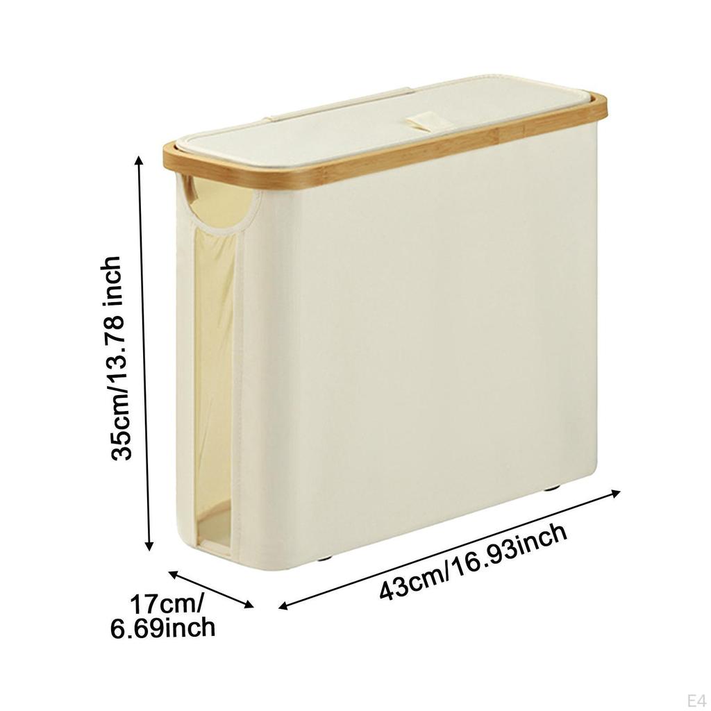 Bamboo Toilet Paper Storage Cabinet Bathroom Organizer for RV