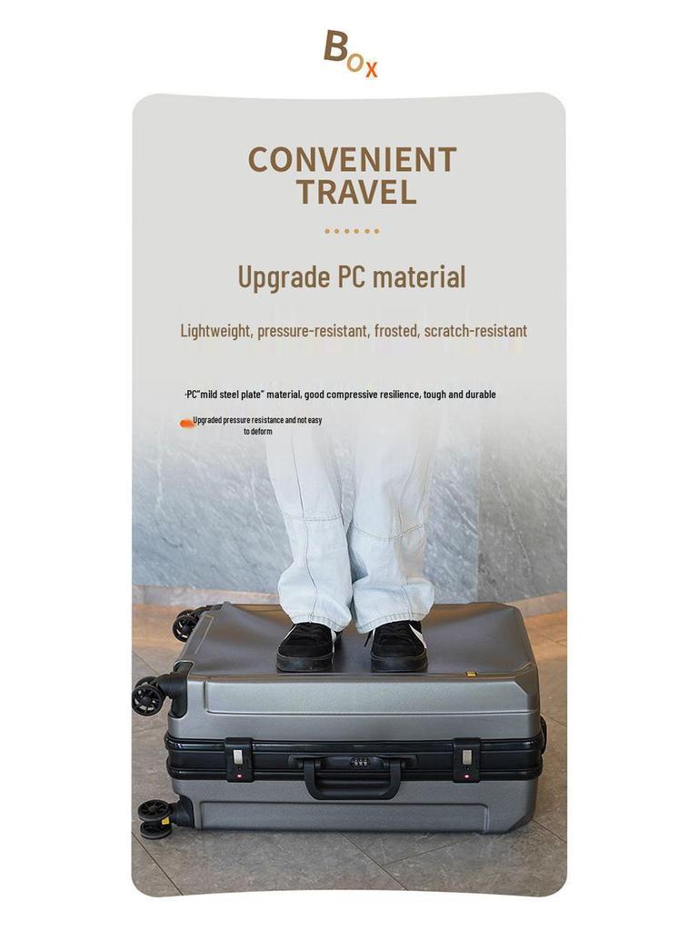 Women's Lightweight 20" & 24" Silent Universal Wheel Suitcase with Combination Lock