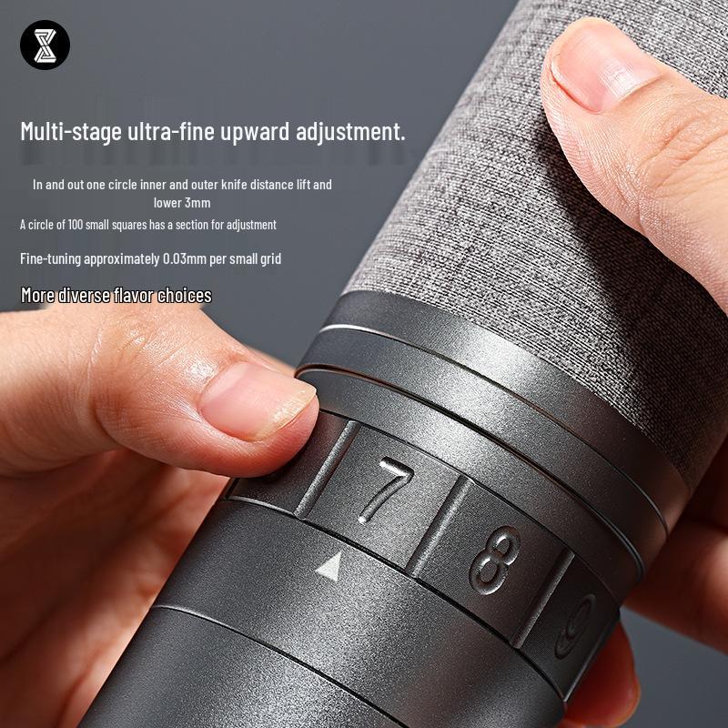 GC40 Ghost Tooth Burr Hand-Crank Manual Coffee Grinder - Portable Stainless Steel Coffee Bean Grinder