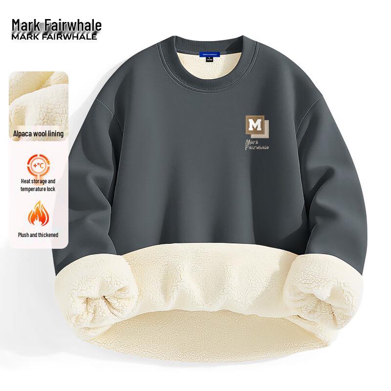 Mark Fairwhale Men s Winter Heavyweight Fleece Crewneck Sweatshirt XL