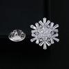 High-End Japanese Korean Snowflake Brooch for Women: Gold-Plated with Micro-Inlaid Zircon, Anti-Exposure Pin