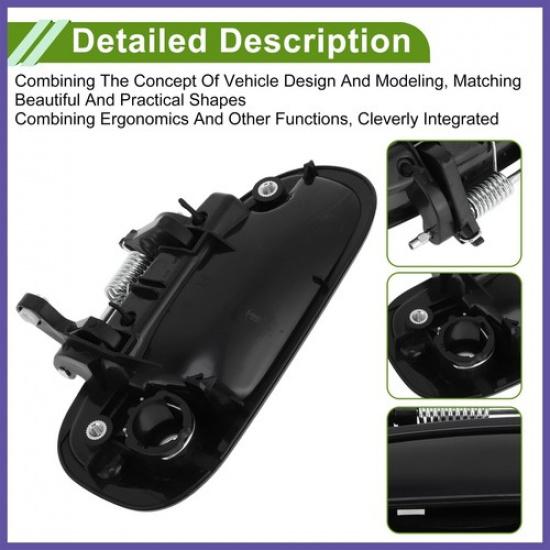 Exterior Door Handle for Honda Civic 1996-2000 Black Front Left Plastic New
