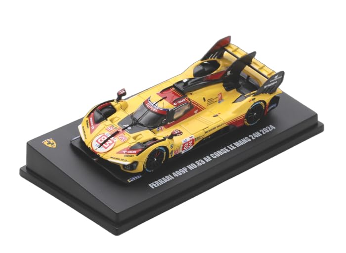 

Looksmart Ferrari 499P AF Corse 2024 24 часа Ле-Мана Ye Готовая модель с логотипами спонсоров Универсальная литая модель автомобиля 1/64 #83 R. Кубица/Р.