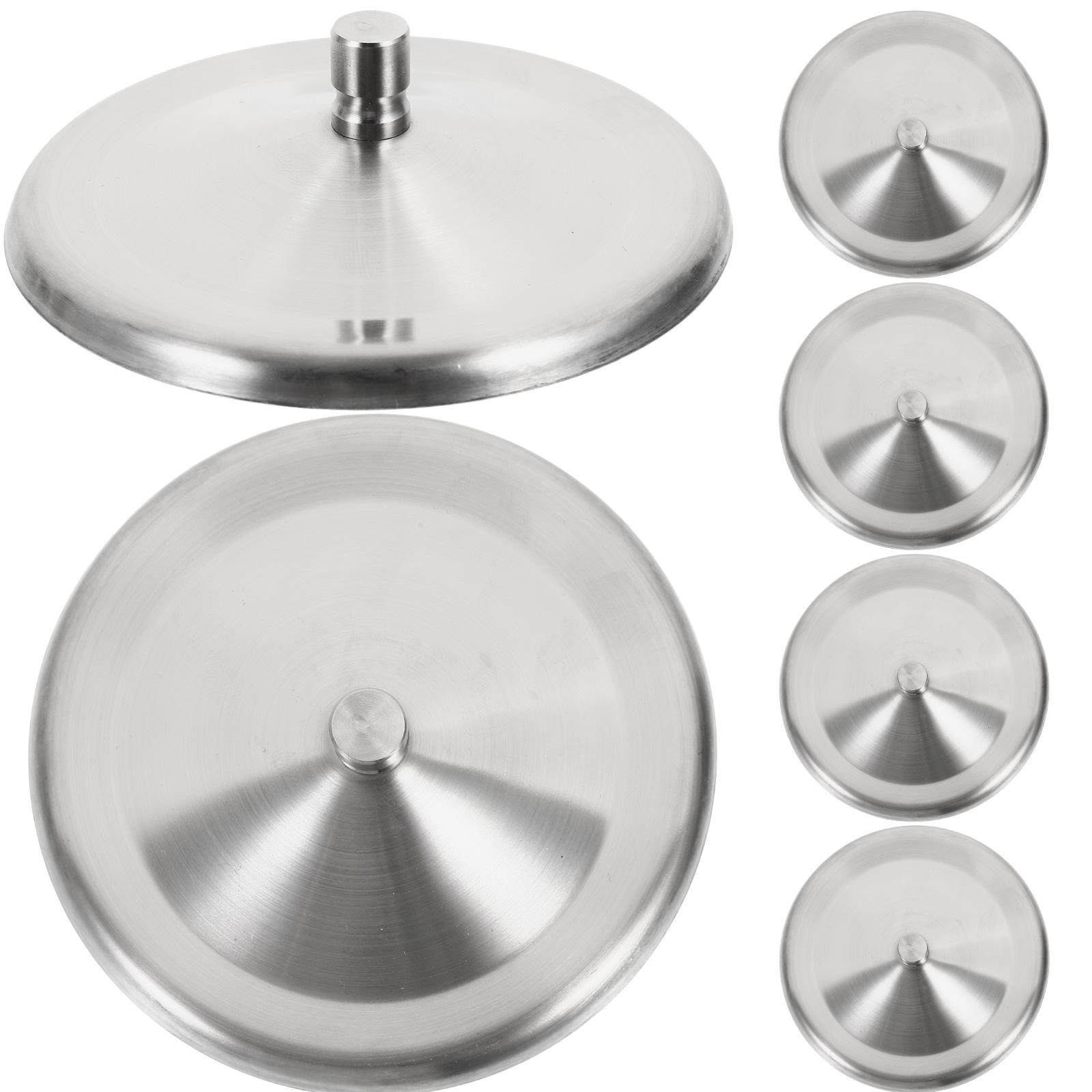 

6 шт. Крышки из нержавеющей стали для чашек, офисные защитные чехлы для кофейных стаканов, круглые кружки для напитков