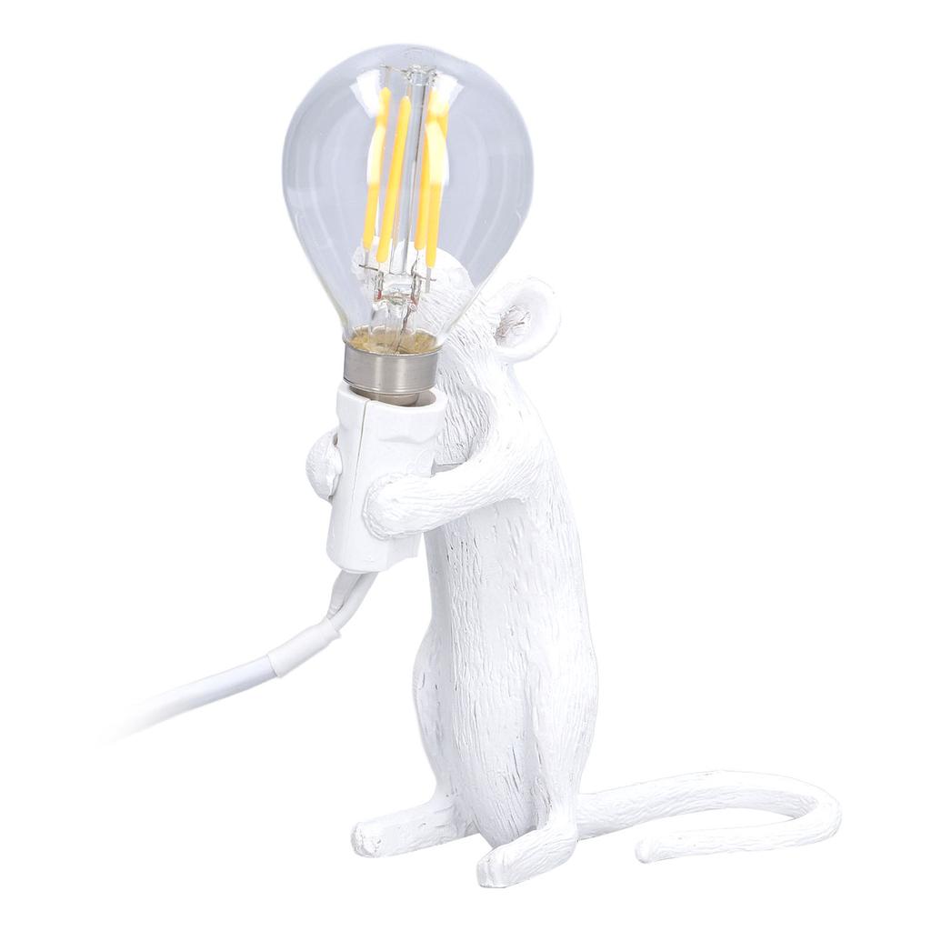 Animal Lamp Soft Lighting Simple Operation Lifelike Image Modern Resin Mouse Lamp for Home Cafe