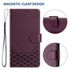 Honeycomb Leather Magnetic Wallet Flip Case for Huawei P60 Art P50 P40 P30 Pro P20 Mate 60 70 Lite - Shockproof Protective Cover
