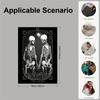 Cozy Skull Couple Flannel Throw Blanket - Soft, Warm & Allergy-Friendly for Couch, Bed, Office - Perfect for Halloween & Christmas Gifts