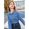 Betu Damen Stilvolles Jeanshemd mit Taschen