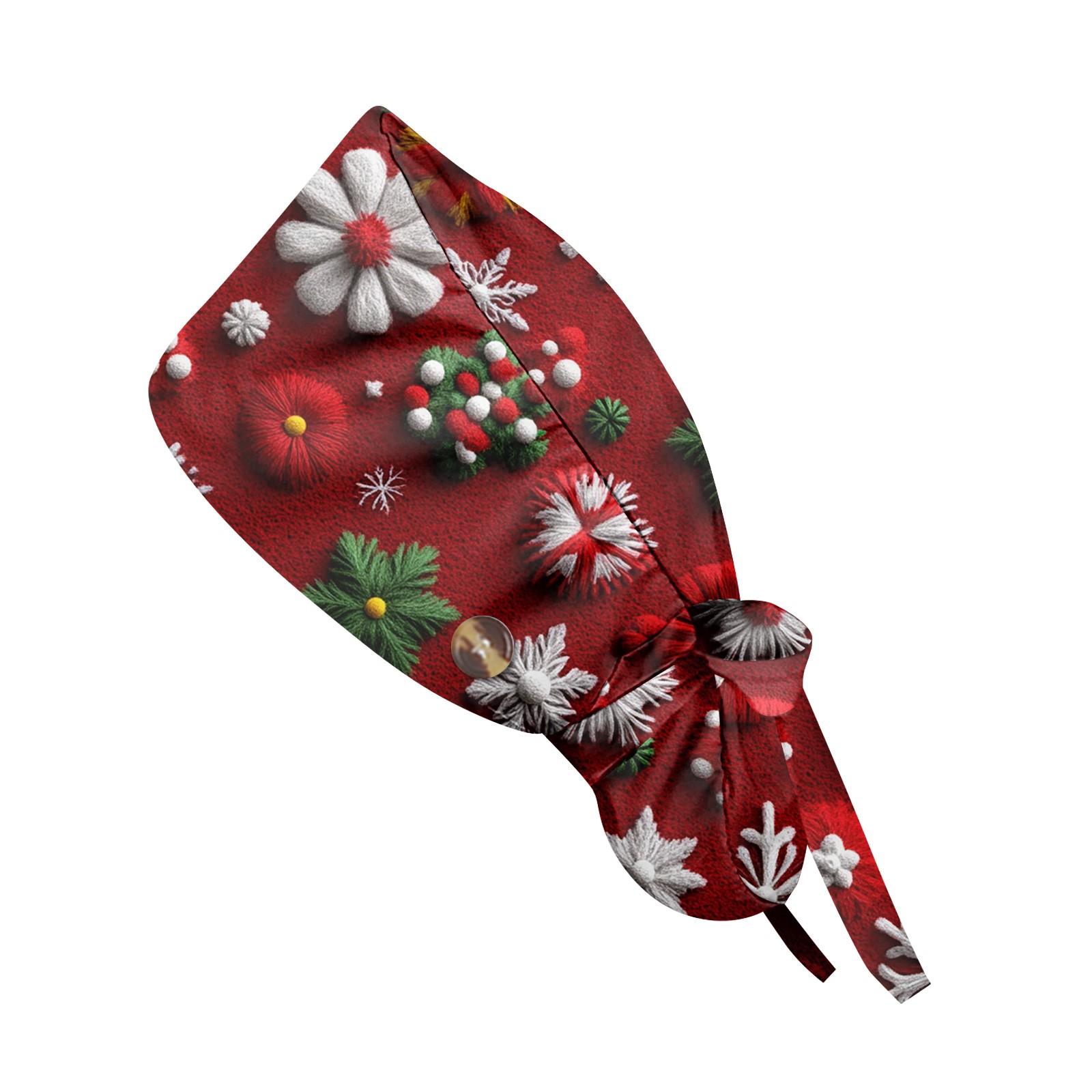 

Модная рождественская рабочая кепка с принтом, повседневная женская кепка с хвостиком, кепка с повязкой, кепка Baotou One Size красный