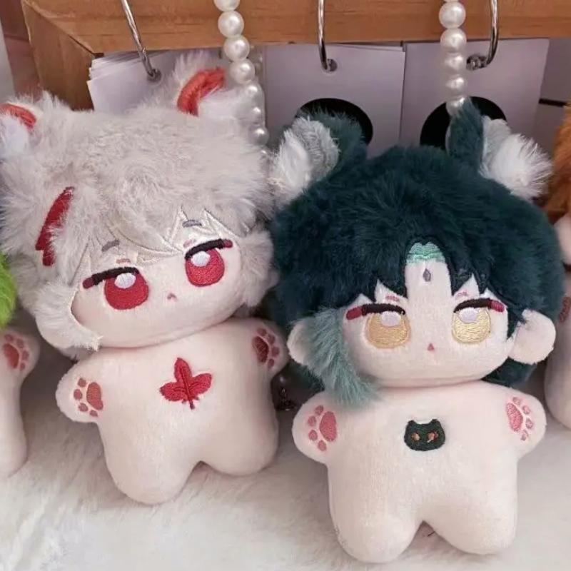 Hot 10cm Genshin Impact Kunikuzushi Xiao Zhongli Tighnari Plush Cute Doll Toy Role Playing Anime Pendant Decor Birthday Gift