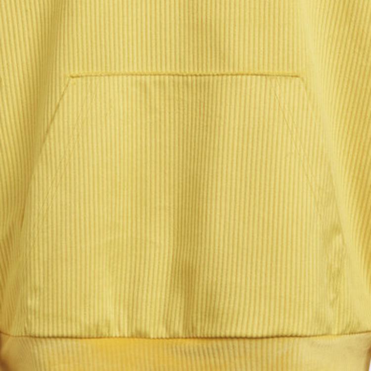 Adidas Originals Solid Color Hooded Casual Long Sleeve Sweatshirt Women Tops Yellow GU0809