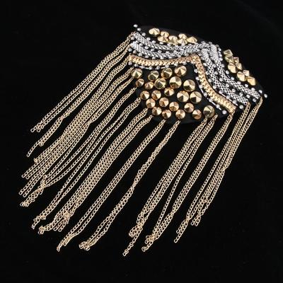 Fringe Rivet Tassel Epaulet Shoulder Boards Badge Costume