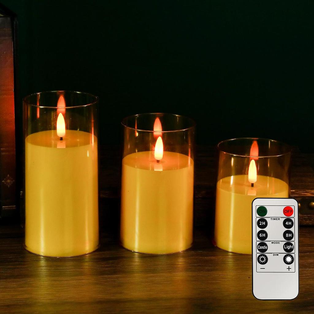 LED Acrylic Bullet Candle Lights: Realistic Flame, Perfect for Weddings & Romantic Bar Décor
