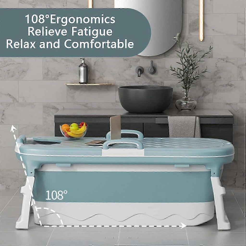 Foldable Adult Bathtub With Lid Large Capacity Spa Tub For Small Bathrooms Travel Pink M  WSLIHV