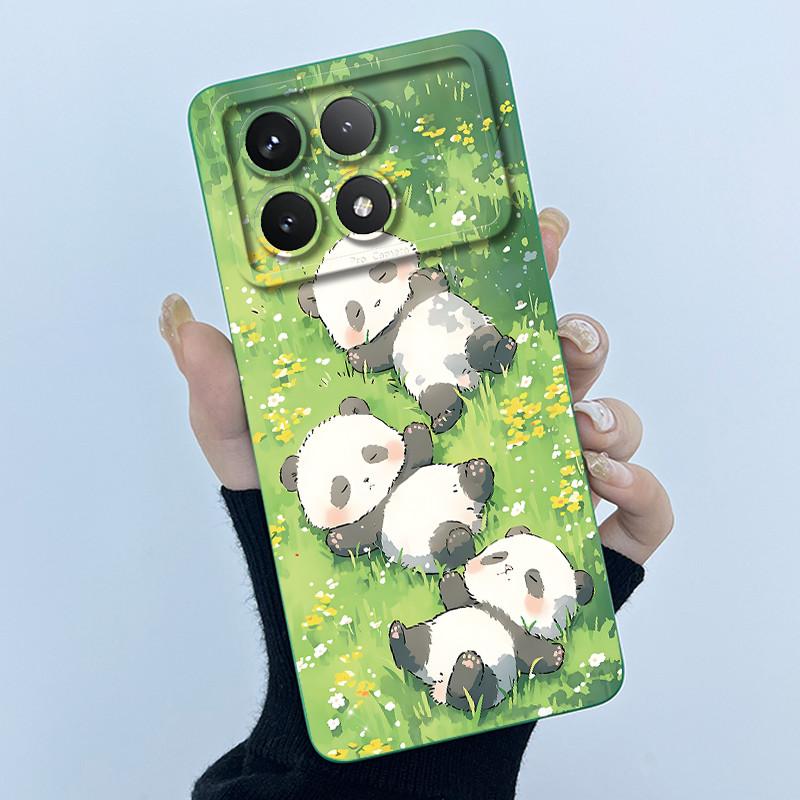 For Xiaomi Poco X6 Pro 5G Case Poco X6Pro Back Cover Fashion Simplicity Floral Soft Liquid Silicone Shell For PocoX6 Pro Fundas