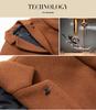 Mittellanger Wollmantel für Herren: Herbst/Winter Mode, Bügelfrei, Baumwollwattiert, Verdickte Jacke.