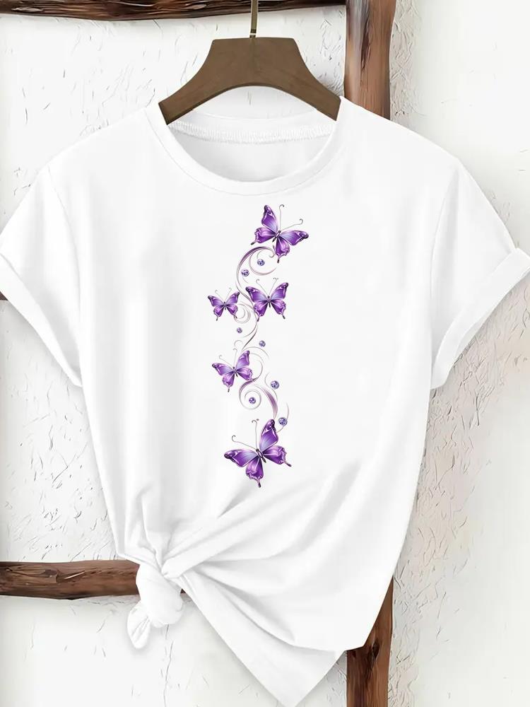(Asian Size) love heart lovely Print Female Clothing T Shirt Woman Women Fashion Tee Top Short Sleeve Graphic T-shirts
