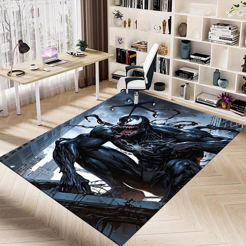 Venom Cityscape Carpet For Playroom Bedroom Living Room Sofa Home Decorkids Game Area Rug Nonslip Floor Mat