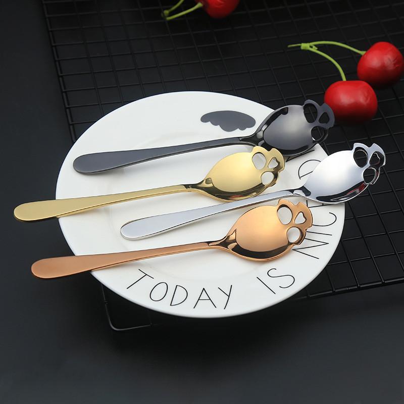 Elegant Skull Head Coffee Spoon Durable Stainless Steel Stirring Spoon