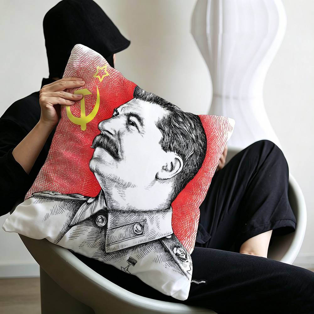 Lenin Joseph Stalin Cushion Cover Pillowcase Upholstery Sofa Throw Pillow Home Decor Pillowcas