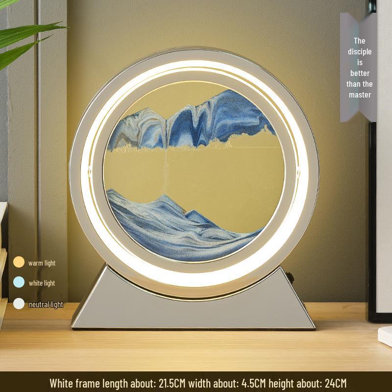 3D Quicksand Night Lamp: Creative Glass Table Light & Ornament Gift