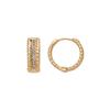Earrings - LUXENTER - Yugge - 18k Gold Plated - White Zirconia - 12.8 X 10 Mm