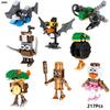 217Pcs Italian Brainrot Animals Tung Tung Tung Sahur Building Blocks Tralalelo Tralala SharkBricks Toy Gift for Children Kids