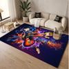 Music Guitar Theme Soft Crystal Velvet Rug Custom Name & Text Print Non Slip Floor Rug for Bedroom Living Room