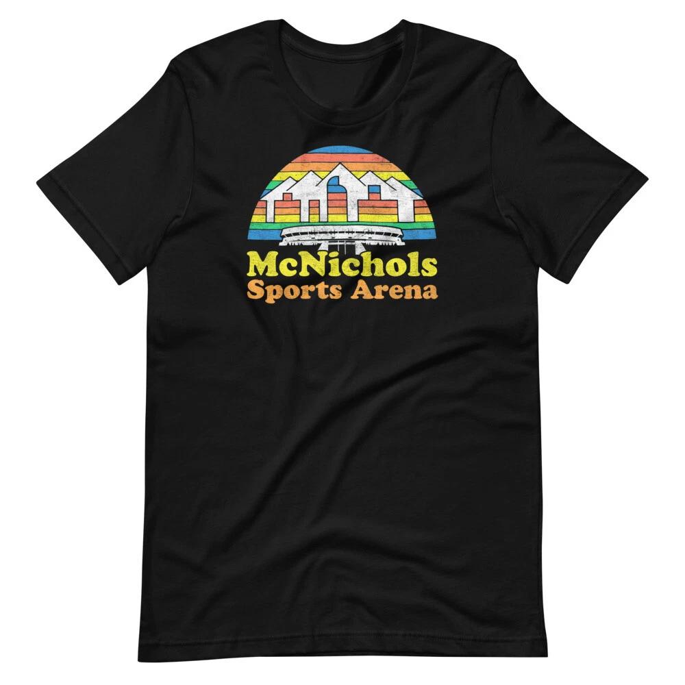 McNichols Sports Arena Denver Graphic Tee Shirt Short-Sleeve Unisex 100% Cotton T-shirt Mens Tees Top 4XL